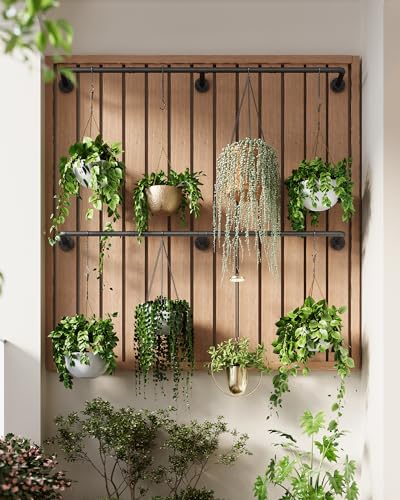 SOFITORG 65.7" Metal Plant Hanging Rod, 6 Chains, 2 Pack, Pots Not Included - color: Black, size: 65''-2 Packs