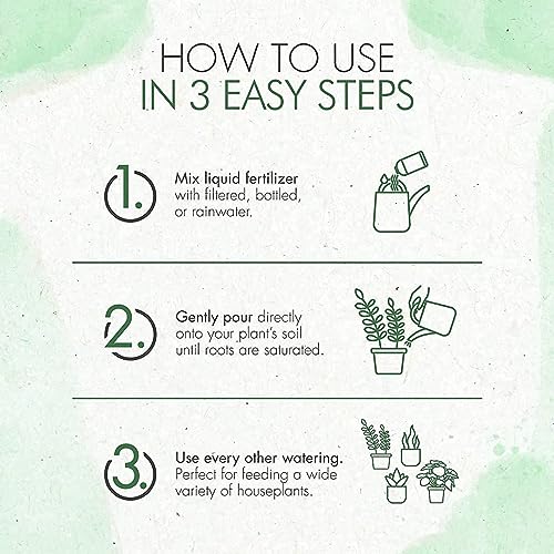 Organic Indoor Plant Food - All-Purpose Liquid Fertilizer - Best for Live Houseplants Indoors + Common Home Outdoor Plants in Pots (8 oz) (Pack of 2) - size: 8 ounces (Pack of 2)