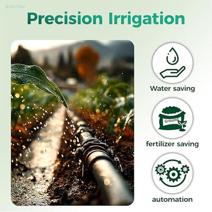 400Ft 1/4 Inch Soft PVC Drip Irrigation Tubing, for Low Pressure System - size: 400FT