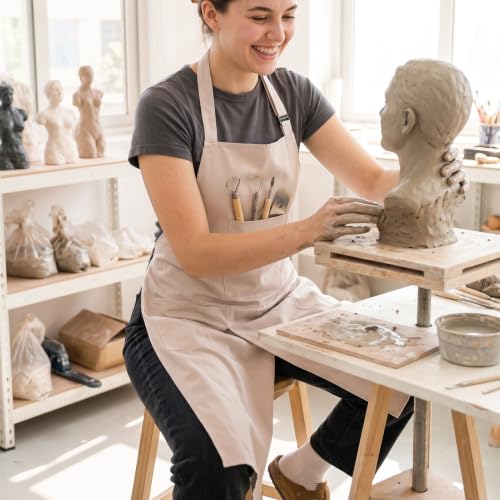Full Coverage Pottery Apron Split Leg Make Ceramic Apron