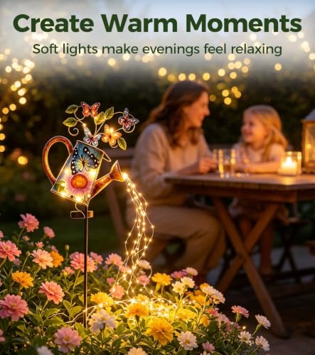 Solar Watering Can Lights for Outside