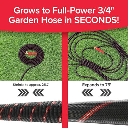 Pocket Hose Ballistic 75 FT Expandable Garden Hose, No-Kink, As Seen on TV - size: 75 FT