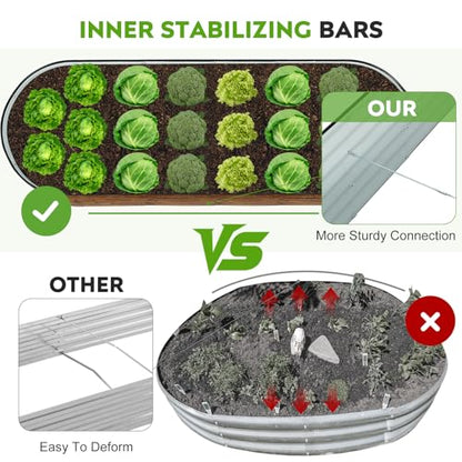 Galvanized Raised Garden Bed - 1PCS 6x2x1.4ft Metal Planter Box Brown - color: Brown, size: 6x2x1.4ft(1pcs)