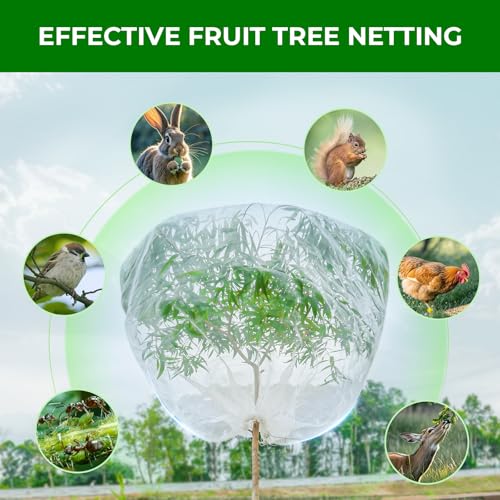 10'x10' Fruit Tree Netting with Zipper & Drawstring(2 Pack) - size: 10'x10' Tree Bag