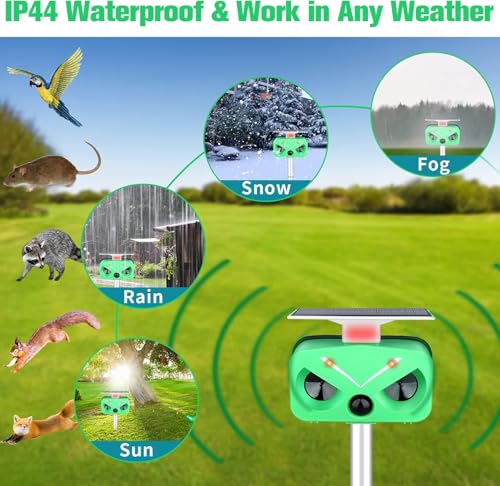 Ultrasonic Cat Repellent with Motion Detection and LED Flashing Light Sound