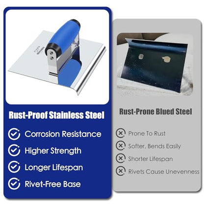 2PCS Stainless Steel Concrete Edger & Concrete Groover Tool - style: 2PCS - Concrete Edger & Groover