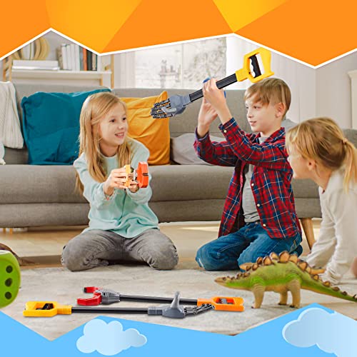 Lewtemi 4 Pcs 18 Inch Interactive Grabber Claw Toy for Kids,Red, Blue, Gray - color: Red, Blue, Gray