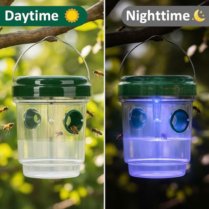 3 Pack Outdoor Hanging Wasp Catcher Reusable Insect Catching Container for Garden Yard Deck
