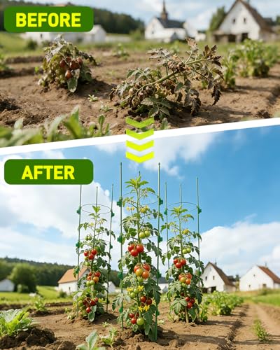 4 Pack 36 Inch Tomato Cages for Pots and Containers - size: 4 Pack