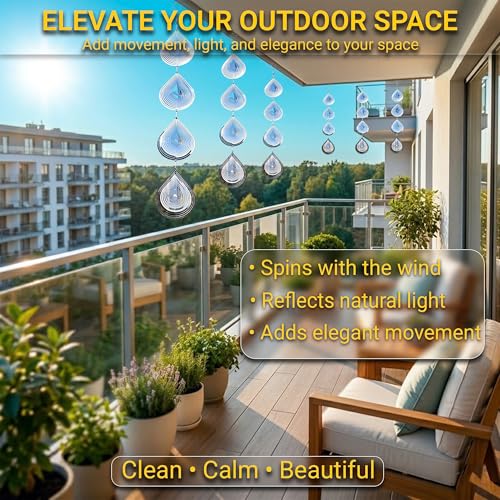 Reflective Bird Deterrents for Outside, Woodpecker Repellent - size: Water Drop