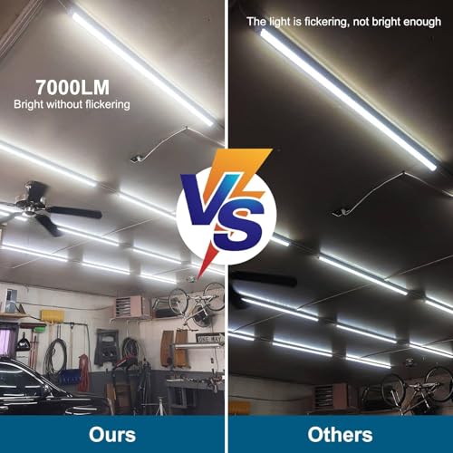 AQIQUUT Led Shop Lights 4FT 50W 6500K 7000LM Clear White,Shop Light 4FT 110V Linkable Integrated V-Shape for Shop Garage,Warehouse,Workbench and Workshop Commercial Bay Lighting(10-Pack) - size: 4FT 6500K 10-Pack