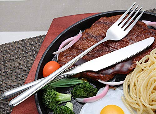 5pcs Long-handled Korean Stainless Steel Fork - color: 5pcs