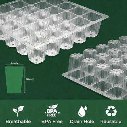 Gardzen 10 Pack 40 Cell BPA Free Seed Starter Tray Kit - size: 10-Pack
