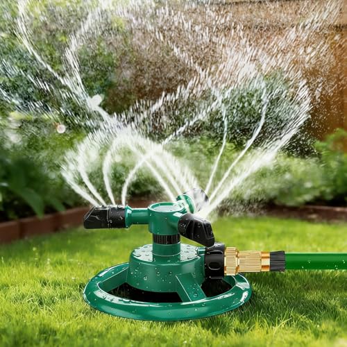 Sprinklers for Yard, Lawn & Garden Sprinkler Automatic 360 Rotating for Large Area Coverage, Grass Water Sprinkler for Kids and Pets Water Fun - size: 1PCS