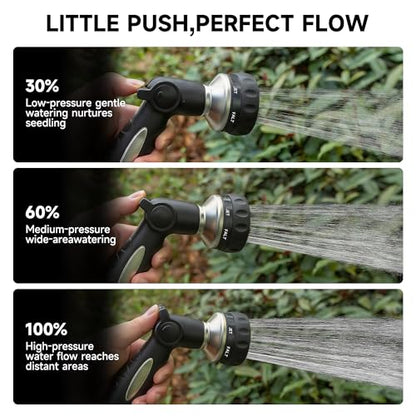 LAWN SOCIAL Metal Garden Hose Nozzle, High Pressure - color: Black