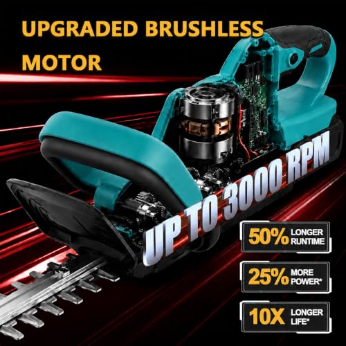 21V Cordless Hedge Trimmer 22" - color: BLUE