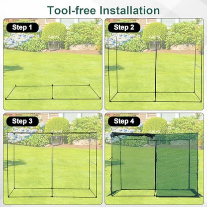 Large Mesh Crop Cage Plant Protection Tent 4 x 8 x 6 Ft - size: 4 x 8 x 6 FT