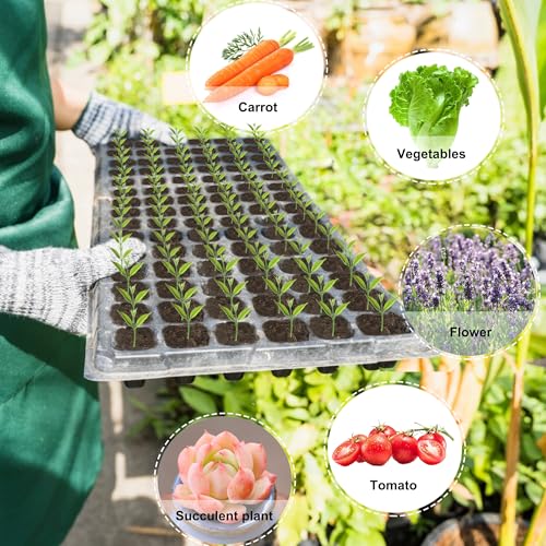 20Pack 72-Cell Seed Starter Trays with Base Tray & Dibber for Gardening. - style: 72-Cell Seed Starter Trays with Dibber