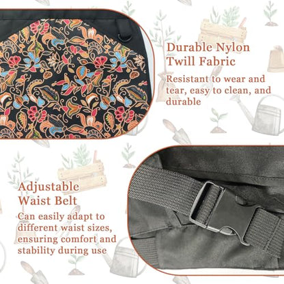 Garden Apron for Women with 5 Pocket, Adjustable Gardening Belt, Waitress Server Apron with Multiple Pockets, 1 Piece