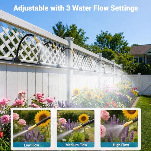 Thiswing 50FT 360° Adjustable Irrigation System for Garden - size: 50 FT