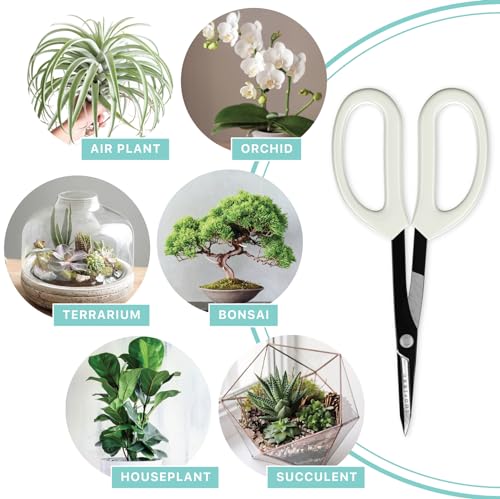 8-Inch Precision Plant Trimming & Pruning Scissors - White