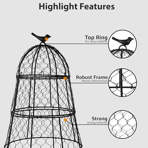 Garden Cloches for Plants, Large Plant Protectors from Animals, Pack 12 - size: Pack of 12