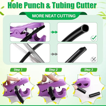 Feekoon Drip Irrigation Tubing Cutter Hole Punch Tools