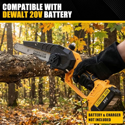 2-in-1 Cordless Pole Saw Compatible with Dewalt 20V MAX Battery (No Battery)