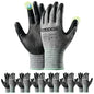 MicroFoam Nitrile Coated Work Gloves 6 Pairs, Superior Grip & Dexterity, Seamless Knit Liner, Breathable, Versatile - size: Small/7