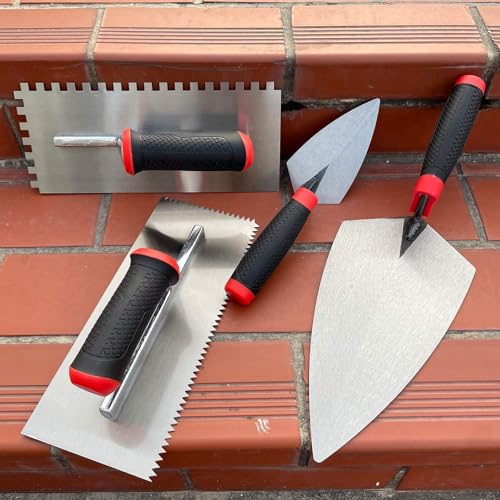 Concrete Tools 4pcs/Set, Masonry Hand Kit - size: Black-4pcs