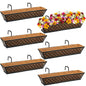 Geetery 6 Pack Window Railing Planter with Coconut Liner 30'', Vintage - style: Vintage