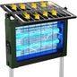 Solar Bug Zapper Outdoor, 4500V Mosquito Zapper with Dual Solar Panels - color: Green