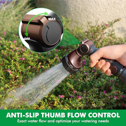 RESTMO Heavy Duty Hose Nozzle, Metal Garden Water Hose Sprayer - color: Oil Rubbed Bronze