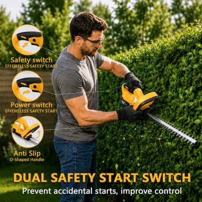 21V Cordless Hedge Trimmer 22" - color: YELLOW
