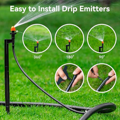 180 Degree Drip Irrigation Sprinkler Heads with 12 Inch Stakes 20 Set - size: 20 Set 180° Drip Emitters
