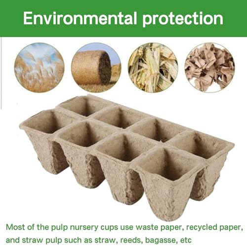 360 Cells Peat Pots Seedling Start Trays 36 Pack Plant Starter Kit