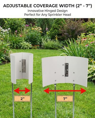 Hinged Adjustable Sprinkler Guard, 16.5 in Length, 2 to 7 in Width