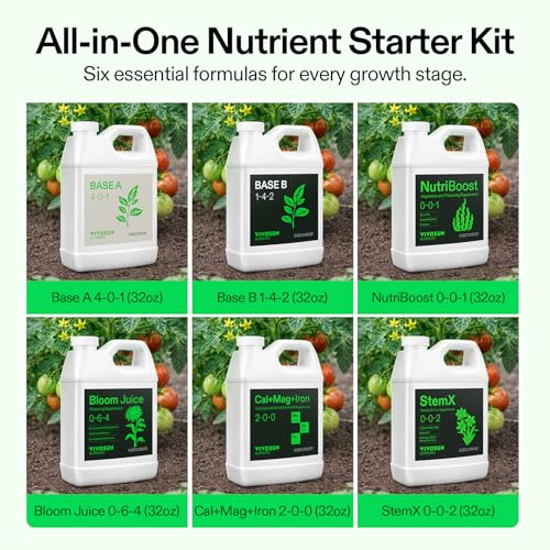 VIVOSUN Complete Nutrient System Starter Kit, for Indoor Growers