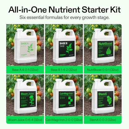 VIVOSUN Complete Nutrient System Starter Kit, for Indoor Growers