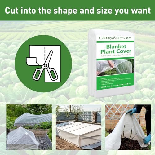 2 Pack 10ft x 50ft Plant Covers Freeze Protection