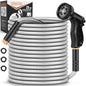 Rcfunkid Garden Hose 25FT No-Kink Metal Hose With 10 Function Nozzle Tough - size: 25FT