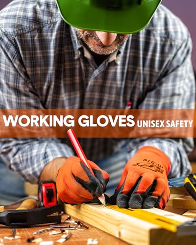 Honeydak 36 Pairs Garden Gloves Bulk for Men Women - color: Blue, Orange