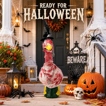 Halloween Porch Goose Outfit, Mummy Costume Set for 23-Inch Goose Statue - color: Mummy
