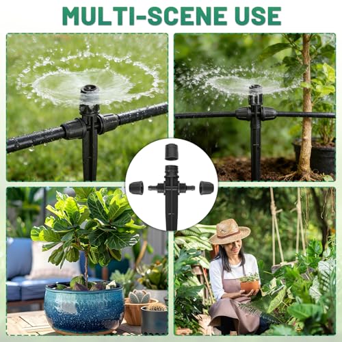 30Pcs 360° Adjustable Drip Drippers,Double Lock Emitters 1/4 Tubing - color: Blue
