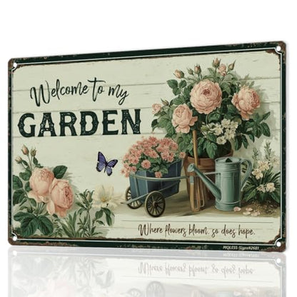 12x8″ Welcome to My Garden Sign, Garden Decor for Outside, 2681 - style: Welcome Garden