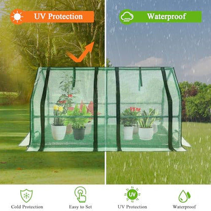 U'Artlines Portable Mini Greenhouse Small Green House 47x24x24 Inch - size: 47x24x24 Inch