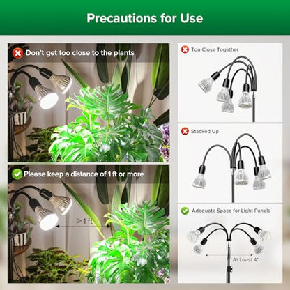SANSI 120W Full Spectrum LED Grow Light 5000K 660nm Replaceable Bulbs