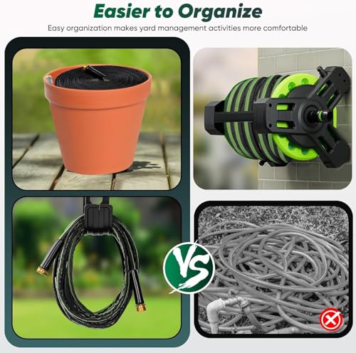 Toolasin Garden Hose 50FT, Lightweight Water Hose with 3/4" - color: Green