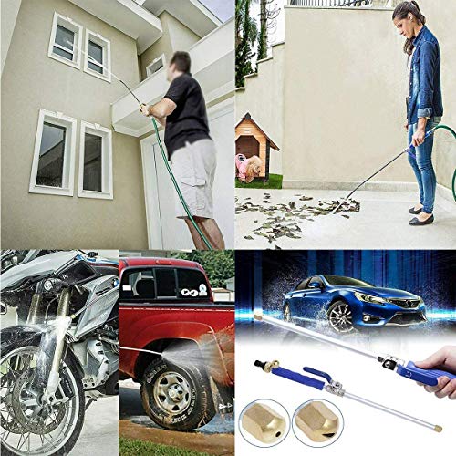 High Pressure Power Washer Attachment Hose Nozzle Wand Lance - color: Blue