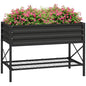 Outsunny Raised Garden Bed with Galvanized Steel Frame, Black - color: Black